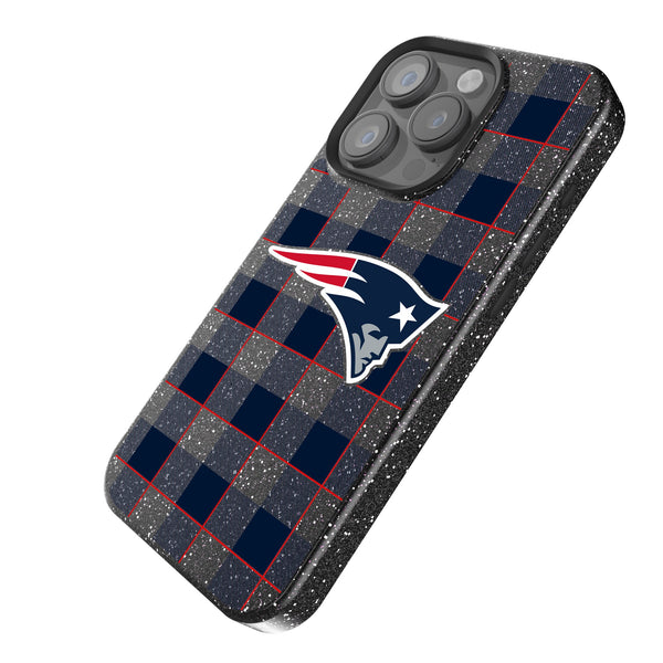 New England Patriots Plaid iPhone Bling Phone Case Iso.Jpg