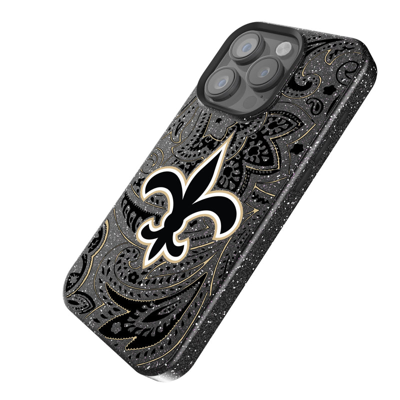 New Orleans Saints Paisley iPhone Bling Phone Case Iso.Jpg