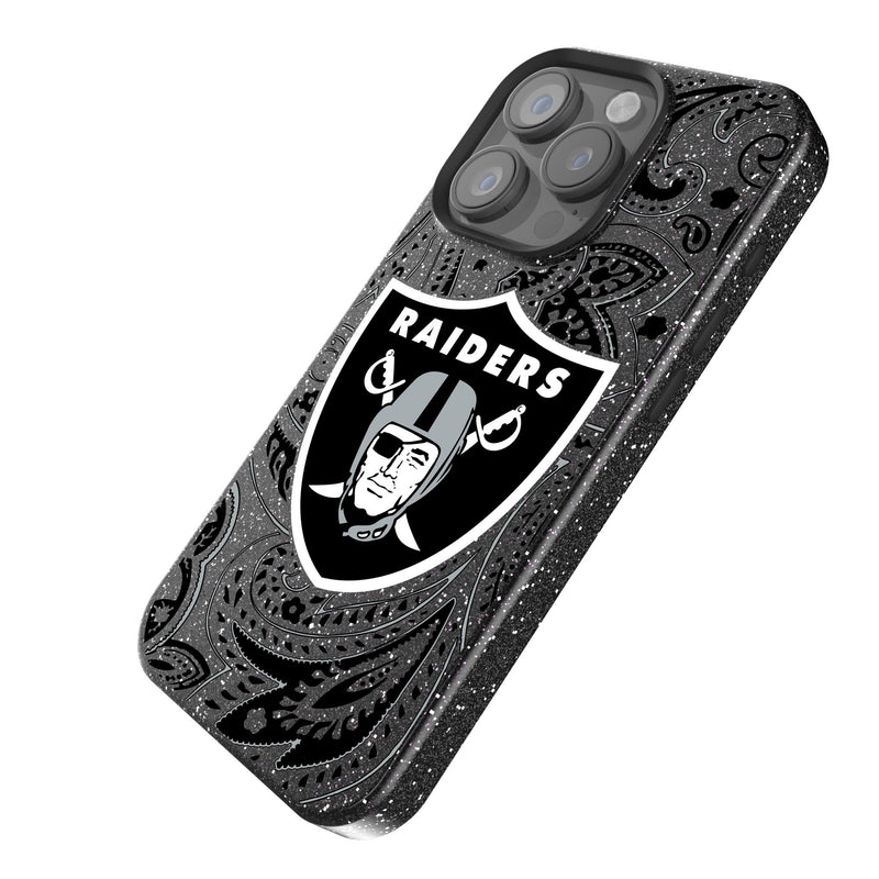 Las Vegas Raiders Paisley iPhone Bling Phone Case Iso.Jpg