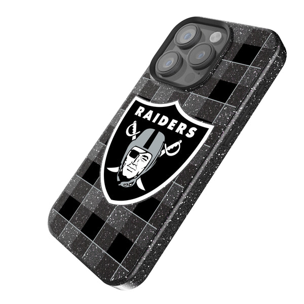 Las Vegas Raiders Plaid iPhone Bling Phone Case Iso.Jpg