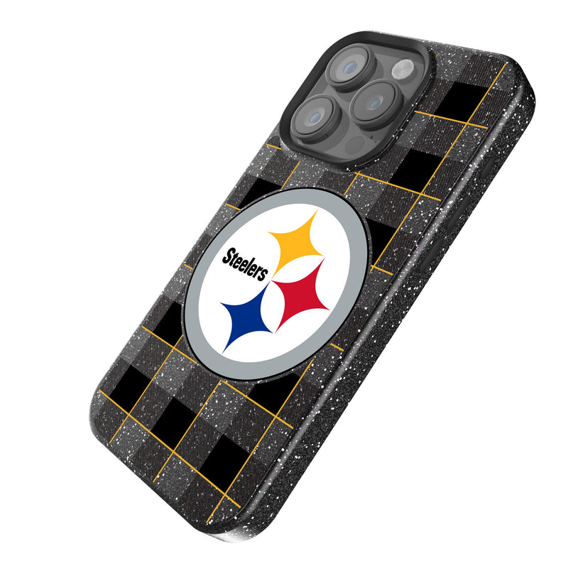 Pittsburgh Steelers Plaid iPhone Bling Phone Case Iso.Jpg