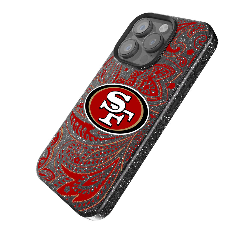 San Francisco 49ers Paisley iPhone Bling Phone Case Iso.Jpg