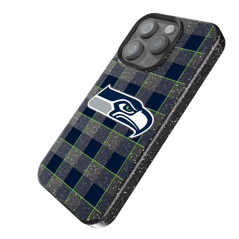 Seattle Seahawks Plaid iPhone Bling Phone Case Iso.Jpg