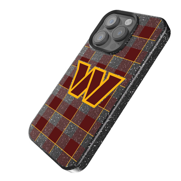 Washington Commanders Plaid iPhone Bling Phone Case Iso.Jpg