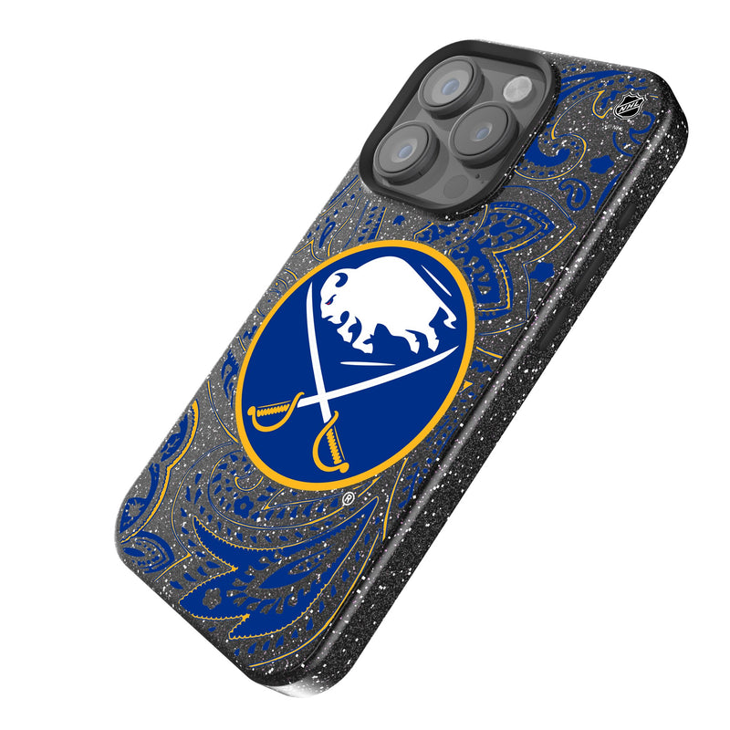 Buffalo Sabres Paisley iPhone Bling Phone Case Iso.Jpg