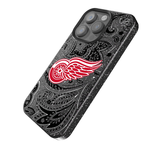 Detroit Red Wings Paisley iPhone Bling Phone Case Iso.Jpg