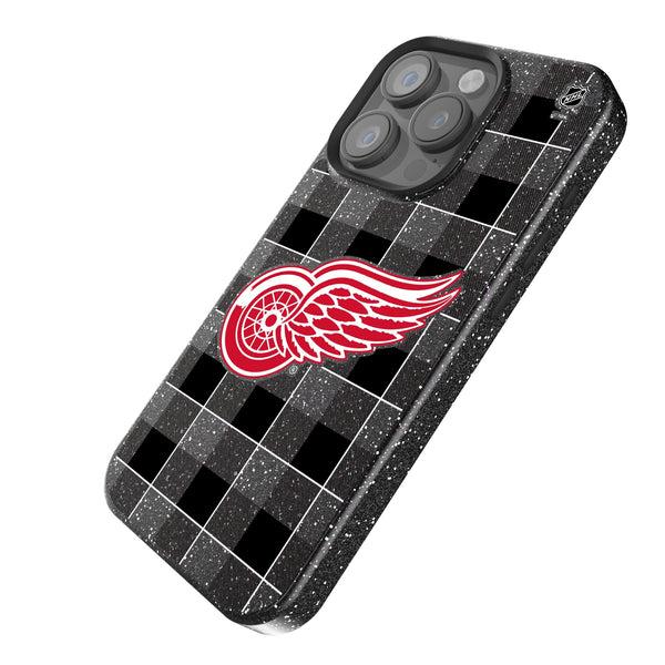 Detroit Red Wings Plaid iPhone Bling Phone Case Iso.Jpg