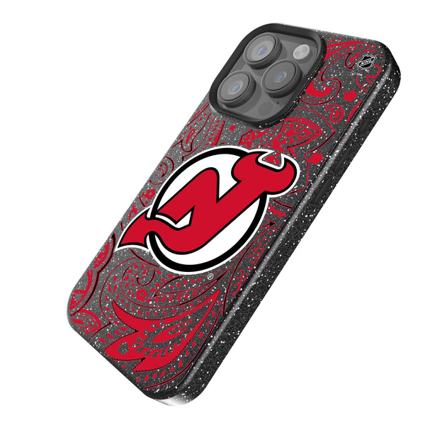 New Jersey Devils Paisley iPhone Bling Phone Case Iso.Jpg