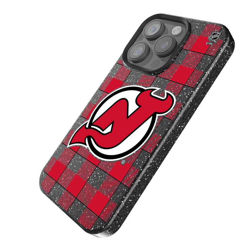 New Jersey Devils Plaid iPhone Bling Phone Case Iso.Jpg