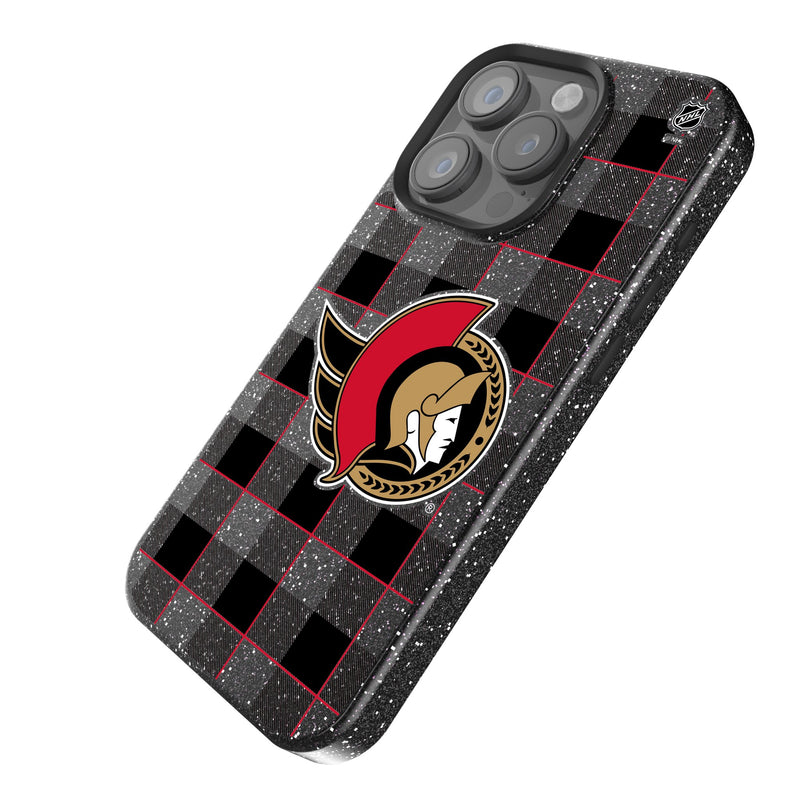 Ottawa Senators Plaid iPhone Bling Phone Case Iso.Jpg