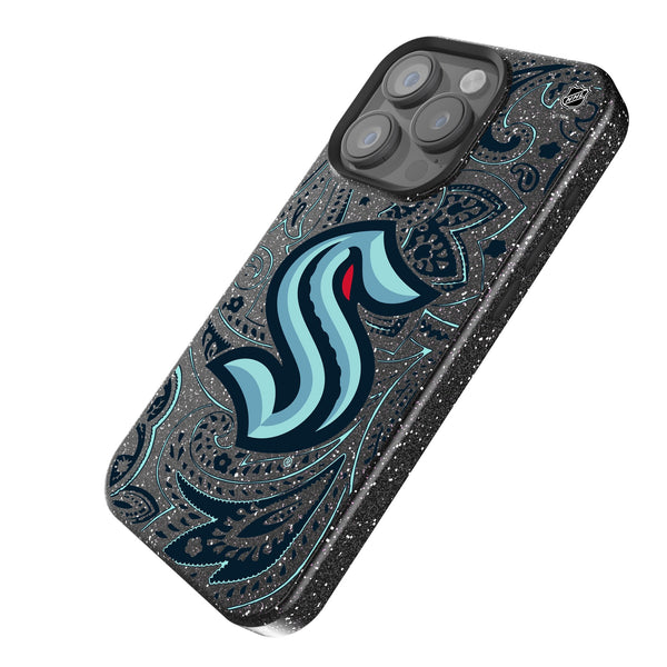 Seattle Kraken Paisley iPhone Bling Phone Case Iso.Jpg