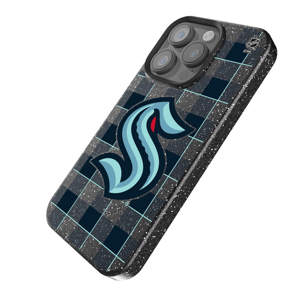 Seattle Kraken Plaid iPhone Bling Phone Case Iso.Jpg