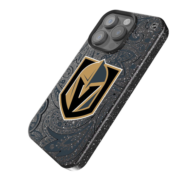 Vegas Golden Knights Paisley iPhone Bling Phone Case Iso.Jpg