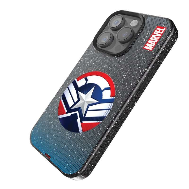 Marvel Avengers Sam Wilson Captain America Grid iPhone Bling Phone Case Iso.Jpg