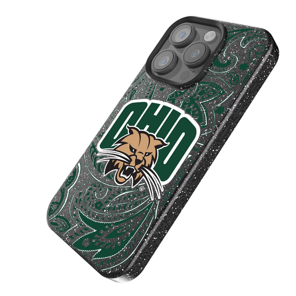 Ohio University Bobcats Paisley iPhone Bling Phone Case Iso.Jpg