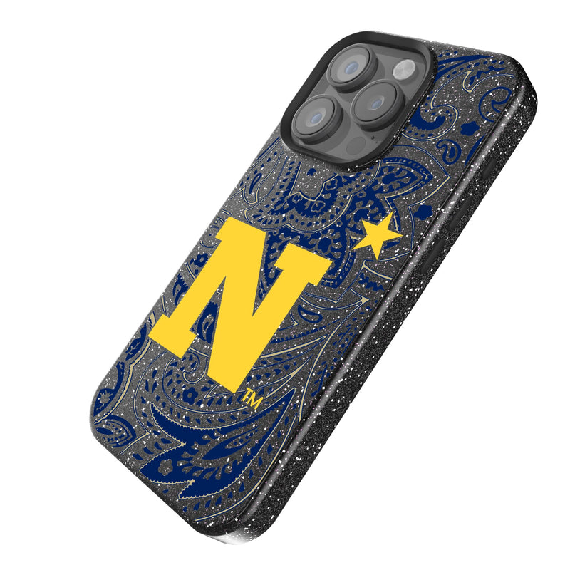 United State Naval Academy Midshipmen Paisley iPhone Bling Phone Case Iso.Jpg