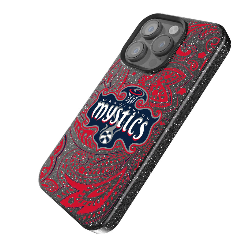 Washington Mystics Paisley iPhone Bling Phone Case Iso.Jpg