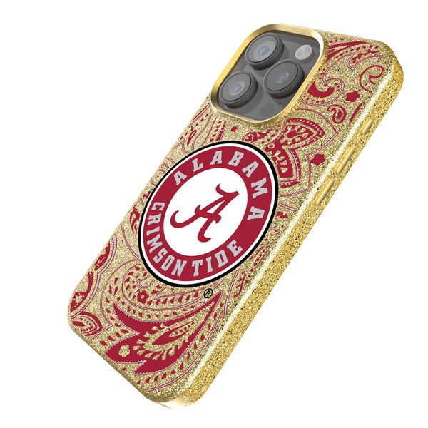 University of Alabama Crimson Tide Paisley iPhone Bling Phone Case Iso.Jpg