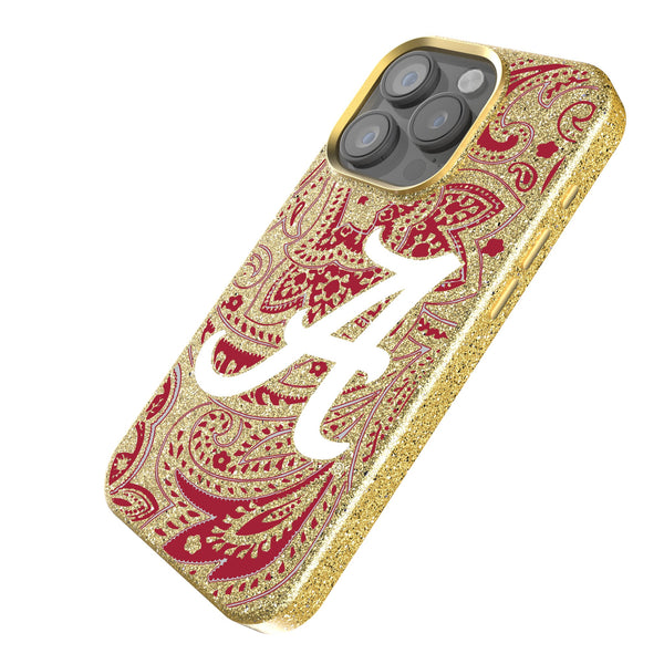 University of Alabama Crimson Tide Script A Paisley iPhone Bling Phone Case Iso.Jpg