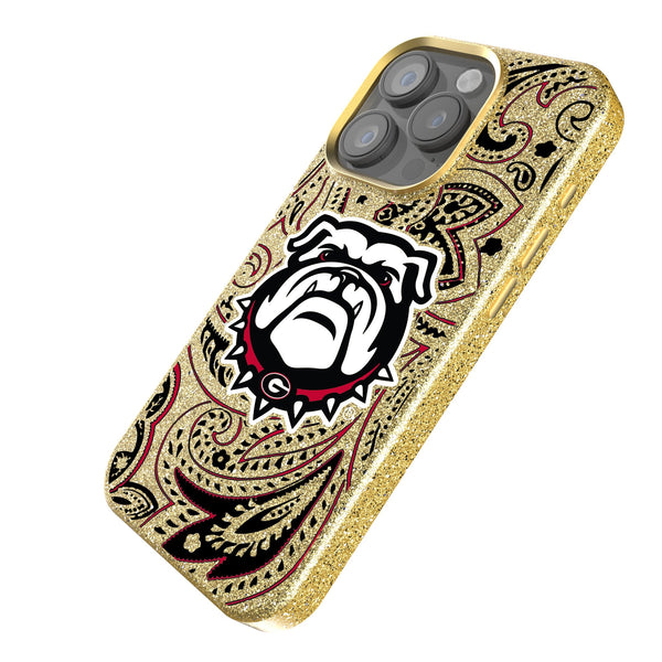 University of Georgia Bulldogs Uga Paisley iPhone Bling Phone Case Iso.Jpg