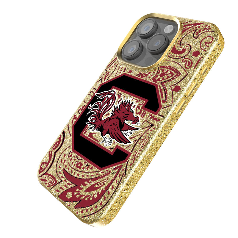 University of South Carolina Gamecocks Paisley iPhone Bling Phone Case Iso.Jpg