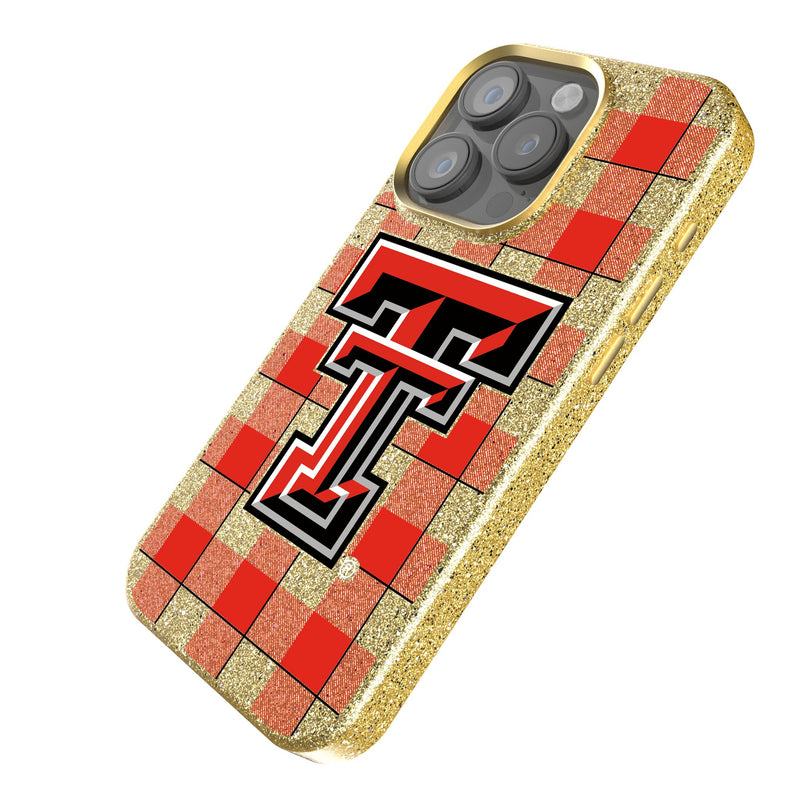 Texas Tech Red Raiders Plaid iPhone Bling Phone Case Iso.Jpg