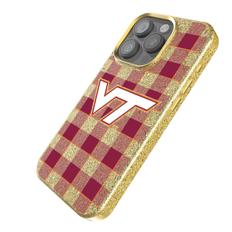 Virginia Tech Hokies Plaid iPhone Bling Phone Case Iso.Jpg