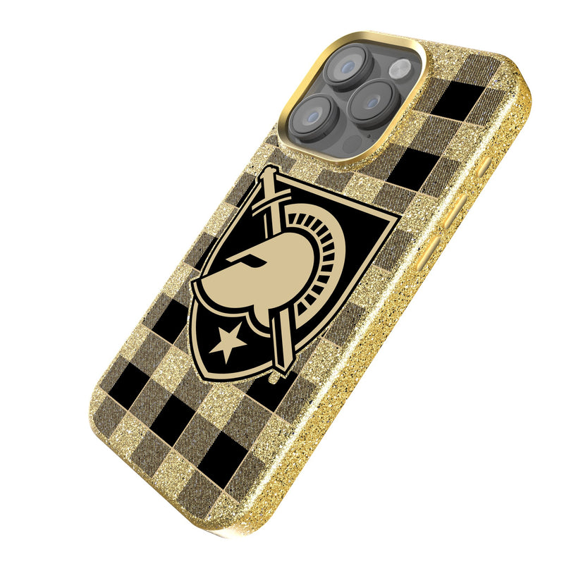 United States Military Academy Black Knights Plaid iPhone Bling Phone Case Iso.Jpg