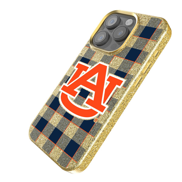 University of Auburn Tigers Plaid iPhone Bling Phone Case Iso.Jpg