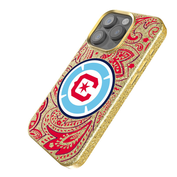 Chicago Fire  Paisley iPhone Bling Phone Case Iso.Jpg