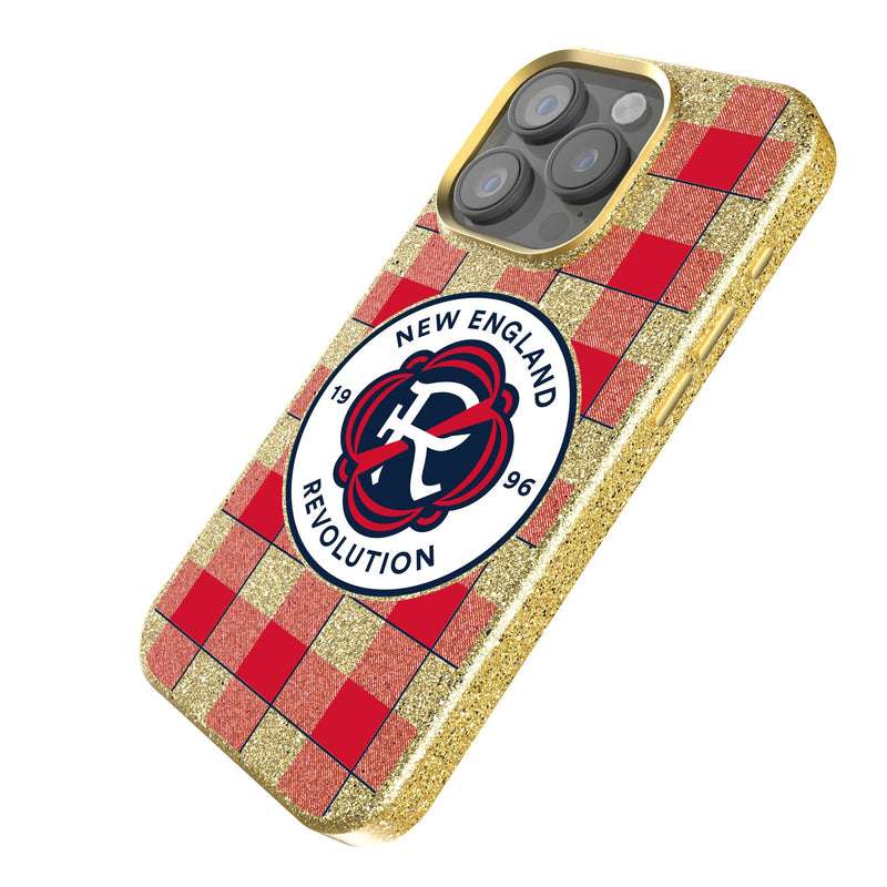 New England Revolution  Plaid iPhone Bling Phone Case Iso.Jpg