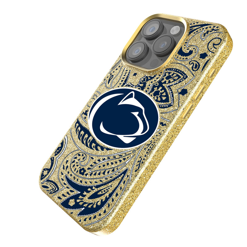 Pennsylvania State University Nittany Lions Paisley iPhone Bling Phone Case Iso.Jpg