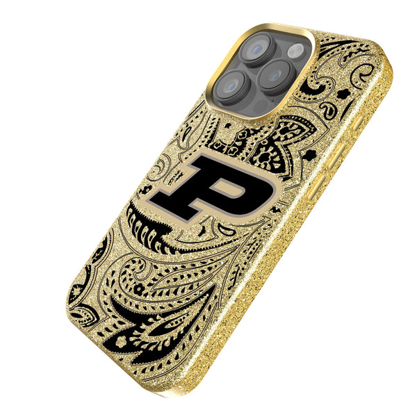 Purdue University Boilermakers Paisley iPhone Bling Phone Case Iso.Jpg