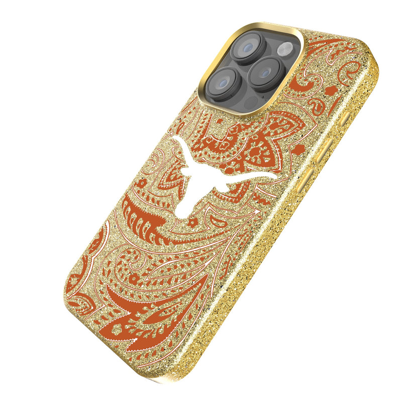 University of Texas Longhorns Paisley iPhone Bling Phone Case Iso.Jpg