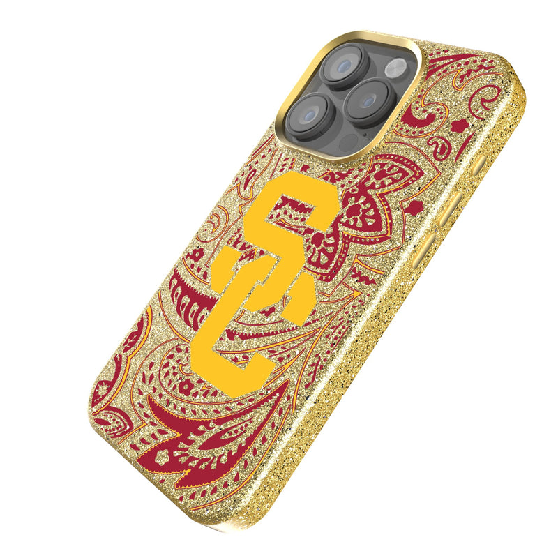 University of Southern California Trojans Paisley iPhone Bling Phone Case Iso.Jpg