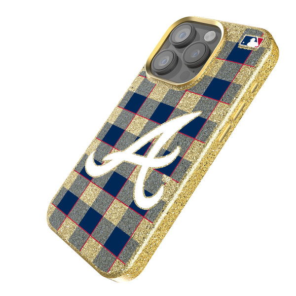 Atlanta Braves Plaid iPhone Bling Phone Case Iso.Jpg