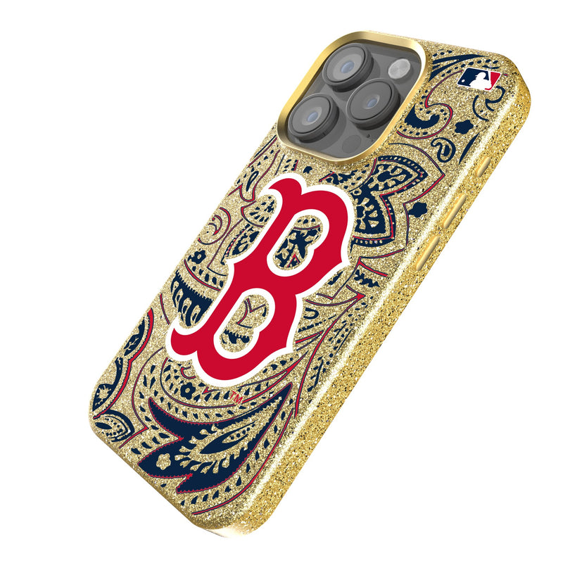 Boston Red Sox Paisley iPhone Bling Phone Case Iso.Jpg