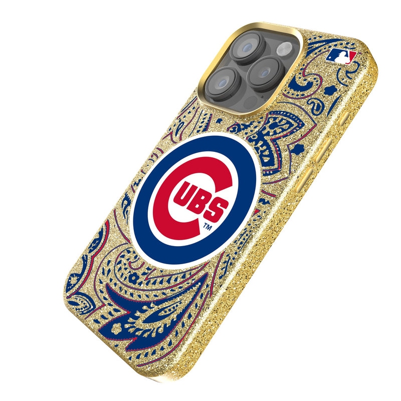 Chicago Cubs Paisley iPhone Bling Phone Case Iso.Jpg