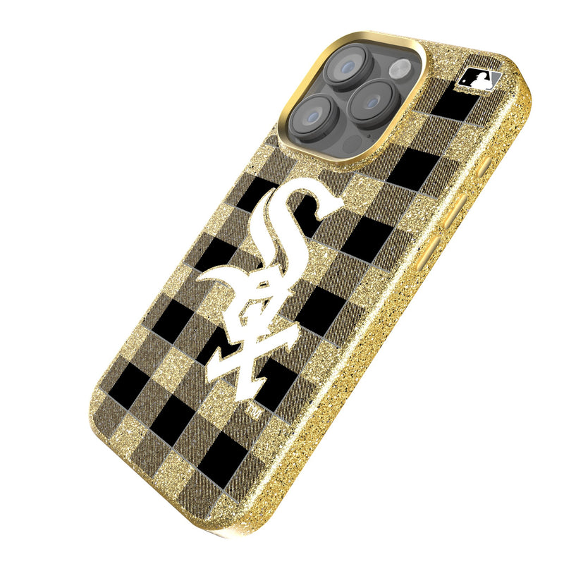 Chicago White Sox Plaid iPhone Bling Phone Case Iso.Jpg