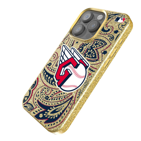 Cleveland Guardians Paisley iPhone Bling Phone Case Iso.Jpg