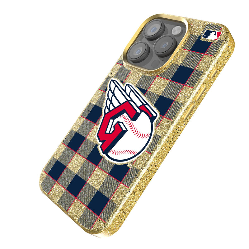 Cleveland Guardians Plaid iPhone Bling Phone Case Iso.Jpg