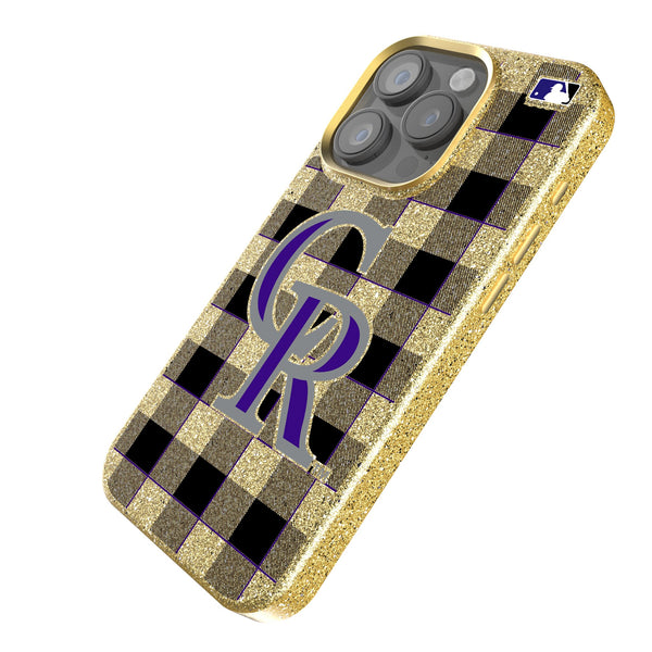 Colorado Rockies Plaid iPhone Bling Phone Case Iso.Jpg