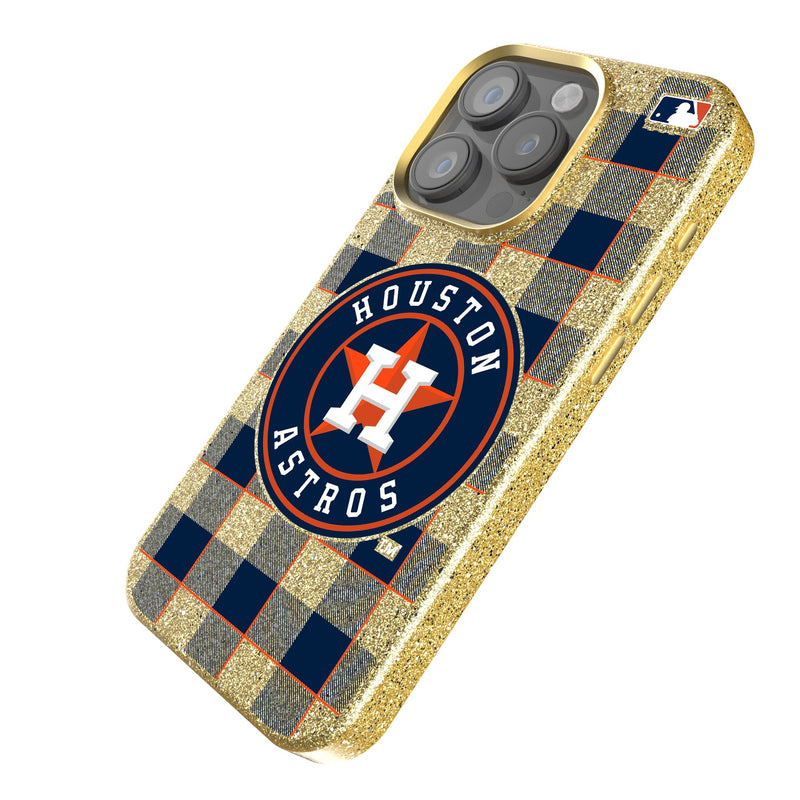 Houston Astros Plaid iPhone Bling Phone Case Iso.Jpg