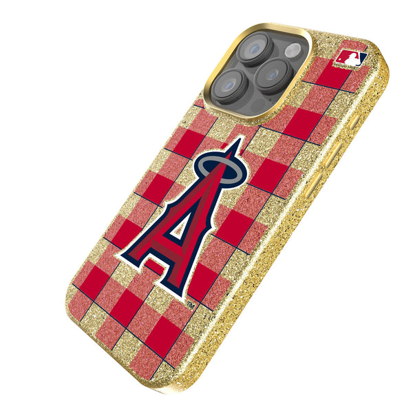 Los Angeles Angels Plaid iPhone Bling Phone Case Iso.Jpg