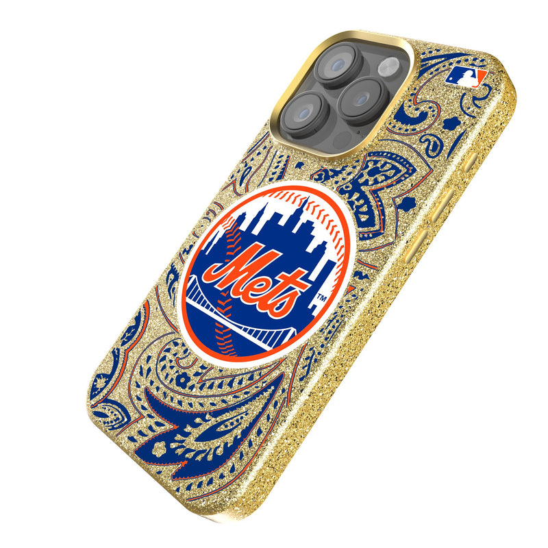 New York Mets Paisley iPhone Bling Phone Case Iso.Jpg