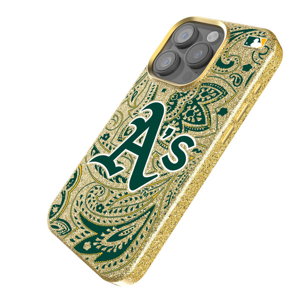 Oakland Athletics Paisley iPhone Bling Phone Case Iso.Jpg