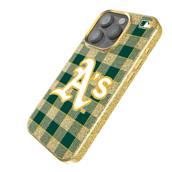 Oakland Athletics Plaid iPhone Bling Phone Case Iso.Jpg