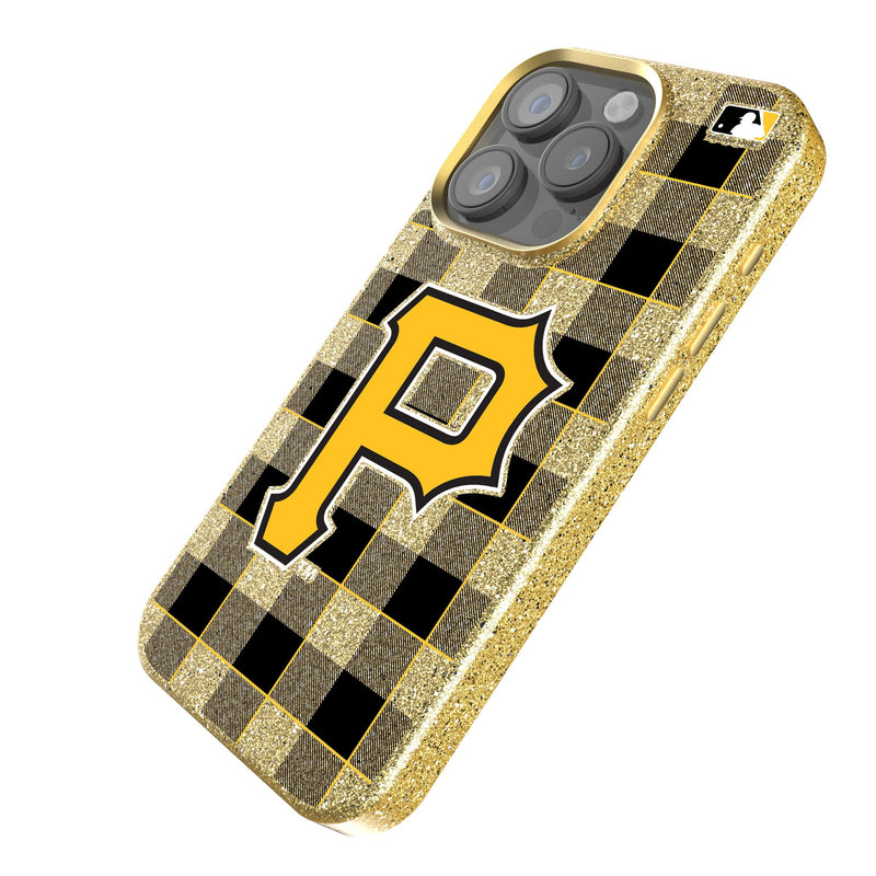 Pittsburgh Pirates Plaid iPhone Bling Phone Case Iso.Jpg