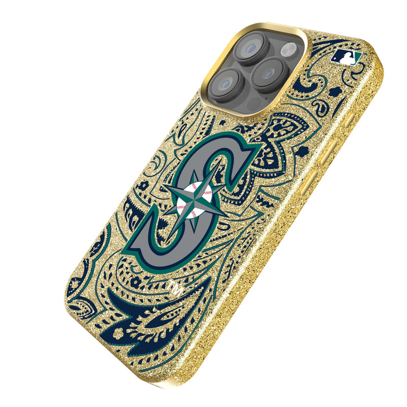 Seattle Mariners Paisley iPhone Bling Phone Case Iso.Jpg