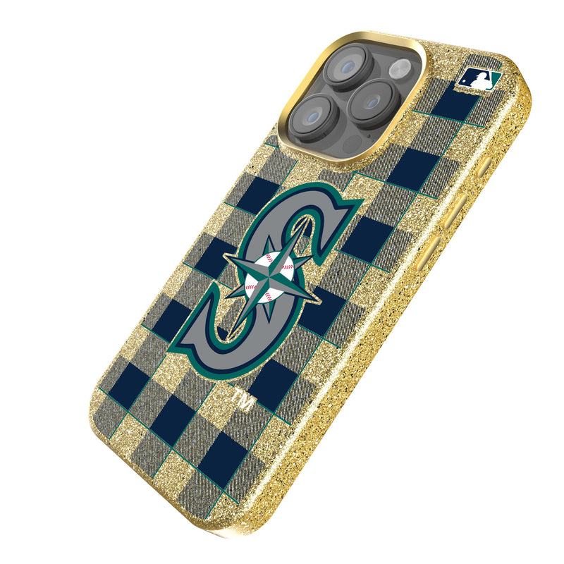 Seattle Mariners Plaid iPhone Bling Phone Case Iso.Jpg